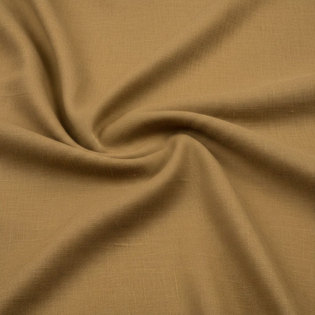 Classic Khaki Cotton Fabric – Premium West African Textile with Heritage Dyeing Tradition