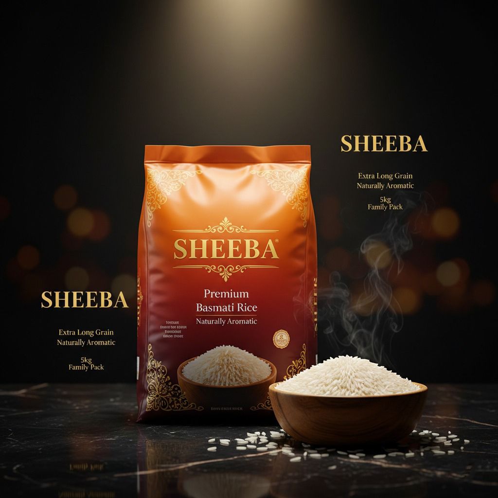 SHEEBA Royal Reserve Basmati Rice 5kg – Extra Long Grain, Naturally Aromatic, Fit for Royal Feasts