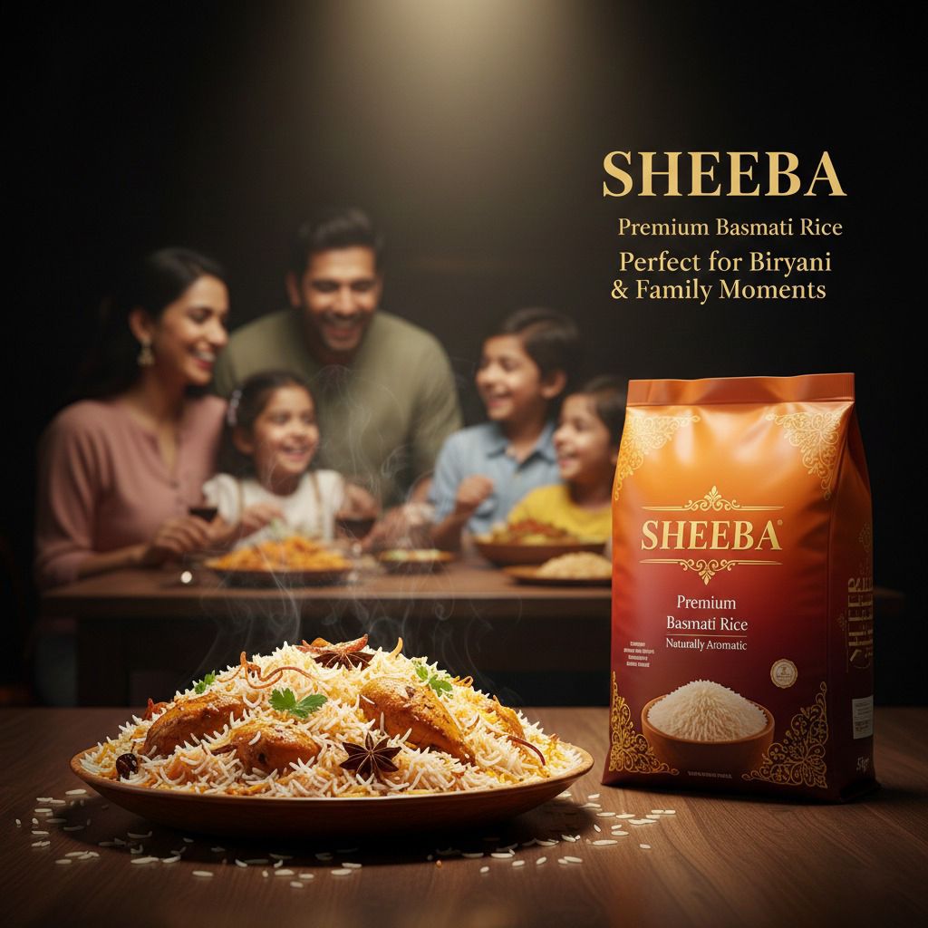 SHEEBA Royal Reserve Basmati Rice 5kg – Extra Long Grain, Naturally Aromatic, Fit for Royal Feasts
